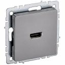 BRITE Розетка HDMI РHDMI-0-БрС сталь IEK, цена за 1 шт