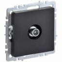 BRITE Розетка TV проходная РТВ10-0-БрЧ черный IEK, цена за 1 шт