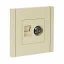 FORTE&PIANO Розетка двойная TV+RJ45 кат.5E FP436 ваниль IEK, цена за 1 шт