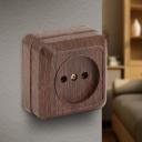 2-201-10 Розетка Intro Quadro 2-201-10 без заземления 2P, 16А-250В, IP20, ОУ, венге, цена за 1 шт