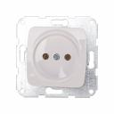 DEA Розетка 1-ая б/з с/у 10А мех. Бел KRANZ, цена за 1 шт