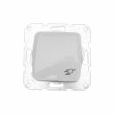 DEA Розетка 1-ая керамика с/з с крышкой с/у 16А мех. Бел KRANZ, цена за 1 шт