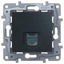 Legrand (Легранд) Розетка интернет RJ-45 кат. 5 цвета антрацит, Etika 672641