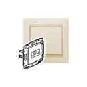 Legrand (Легранд) RJ-45 UTP 2 разъема на захватах слоновая кость, Valena 774147