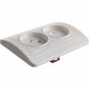 Двухместная розетка Smartbuy Марс SBE-02w-10-S2-N-c