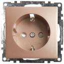 Розетка 1-местная с защитной шторкой с/з (механизм), 250В, 16А, серия Катрин, GLS16-7110-02, шампань, цена за 1 шт.
