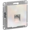 Розетка компьютерная 1-ая RJ45 Systeme Electric ATLAS DESIGN жемчуг ATN000483