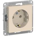 Розетка 1-м СП AtlasDesign 16А IP20 с заземл. механизм беж. SchE ATN000243