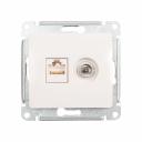 Двойная тв компьютерная розетка Systeme Electric Glossa GSL000989