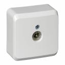 Одноместная розетка TV Розетка TV Systeme Electric 1-м ОП Этюд белая SchE TVA-002B