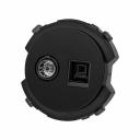 Розетка компьютерная RJ45 + TV розетка оконечная агат, Байкал TDM, цена за 1 шт