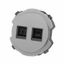 Розетка телефонная RJ11 + компьютерная RJ45 платина, Байкал TDM, цена за 1 шт