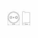 Розетка TV+R оконечная коричневая Болонь TDM, цена за 1 шт