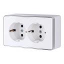 Розетка накладная двойная с заземлением Gallant (белый) Werkel W5072101 (a051590)