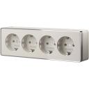 Розетка четверная с заземлением и шторками Gallant слоновая кость Werkel W5072204 (a071253)