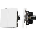 Механизм выключателя двухклавишный проходной SWT-TENDO-MKP2-PL-WH (230V, 10A) (Arlight) 054066