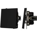 Механизм выключателя одноклавишный перекрёстный SWT-TENDO-MKX1-SFPL-BK (230V, 10A) (Arlight) 054571