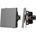 Механизм выключателя одноклавишный проходной SWT-TENDO-MKP1-PL-GR (230V, 10A) (Arlight) 054042