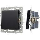 Механизм выключателя встраиваемый одноклавишный непроходной SWT-MK01-PL-BK (250V, 16A) Arlight 043711