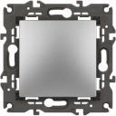 Выключатель встраиваемый одноклавишный (алюминий) ЭРА 14-1101-03