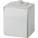 Проходной переключатель накладной одноклавишный (серый) IP65 ЭРА 11-1603-03