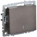BRITE Выключатель 1-клавишный с индикацией 10А ВС10-1-1-БрТБ темная бронза IEK