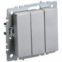 Трехклавишный выключатель 3-клавишный выключатель IEK Brite 10а вс10-3-0-бра алюминий BR-V30-0-10-K47