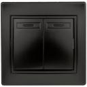 1-104-05 Intro Выключатель двойной, 10А-250В, IP20, СУ, Plano, антрацит, 1шт