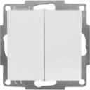 Выключатель Lezard Vesna 2 клавиши цвет белый