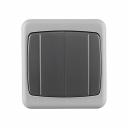 Двухклавишный выключатель Выключатель MAKEL двухклавишный о/у серый IP55 36064003