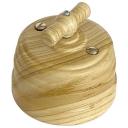 Ретро выключатель пластиковый поворотный на 2-4 положения (2 клавишный), цвет - сосна. Серия "Усадьба"