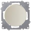 Выключатель одноклавишный с самовозвратом (кнопочный), цвет бежевый