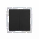 Выключатель проходной 2-клавишный 10А черный "Нептун" (SBE-05b-10-SW22-0), цена за 1 шт