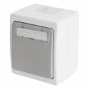 Выключатель одноклавишный STEKKER PSW10-111-54, серия Велена, тип установки — открытый, размер изделия 80*65*55 мм., цвет серый-графит, материал изделия полипропилен, ABS пластик. Номинальное напряжение 250 В, номинальный ток 10 А, IP54. Самовозвратный выключатель создан для удобного и безопасного управления электроприводами различных механизмов, таких как: жалюзи, шторы, ворота, ролеты и рольставни. Серия электроустановочных изделий «Велена» TM Stekker — это решение для открытой проводки, которое позволяет организовать электроснабжение в условиях высокой влажности, пыльных помещениях, подсобках, гаражах, на улице при условии установки под навесом. «Велена» TM Stekker имеет ряд конструктивных решений для удобства и безопасности использования, быстрого монтажа. Корпус розеток и выключателей не потемнеет и не потеряет своей прочности при установке на улице.