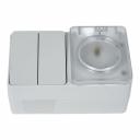 Блок Systeme Electric Atlasdesign profi ip54 о/у роз. з/к со шт. 16а, выкл.2-клав.10а, серый ATN543074