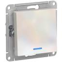 Выключатель одноклавишный с подсветкой (индикацией) Systeme Electric Atlas Design механизм жемчуг ATN000413 1шт