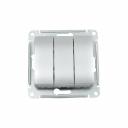 Трехклавишный механизм выключателя Systeme Electric Glossa GSL000331
