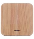 Выключатель Systeme Electric Blanca двухклавишный накладной ясень с подсветкой (BLNVA105115)