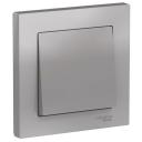 Выключатель одноклавишный ATLASDESIGN схема 1 10АХ в сборе алюминий | код. ATN000312 | Schneider Electric ( 1шт. )