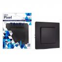 Выключатель Tokov Electric Pixel одноклавишный в сборе цвет карбоновый