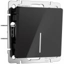 Выключатель встраиваемый одноклавишный проходной с подсветкой (черный акрил) Werkel W1112148 (a064036)