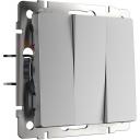 Выключатель встраиваемый трехклавишный (серебряный матовый) Werkel W1130065 (a066803)