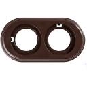 BF1-620-22 Bironi рамка электроустановочная 2-х постовая, пластик, цвет коричневый
