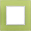 Рамка на 1 пост (лайм, белый) ЭРА 14-5101-26