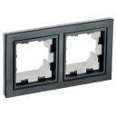 Рамка 2-м IP44 BRITE РУ-2-БрЧ-44 черн. | код BR-M22-44-K02 | IEK ( 1шт. )