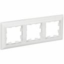 BRITE Рамка 3-местная РУ-3-Бр белый/белый IEK, цена за 1 шт