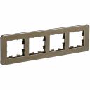 BRITE Рамка 4-местная РУ-4-1-Бр металл латунь RE IEK, цена за 1 шт