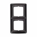 DEA Рамка 2-я горизонтальная Черный Металлик KRANZ, цена за 1 шт