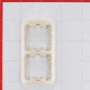 Рамка Makel Mimoza двухместная бежевая (32012)