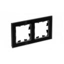 Рамка 2 поста AtlasDesign Nature Стекло Черный SE ATN321002